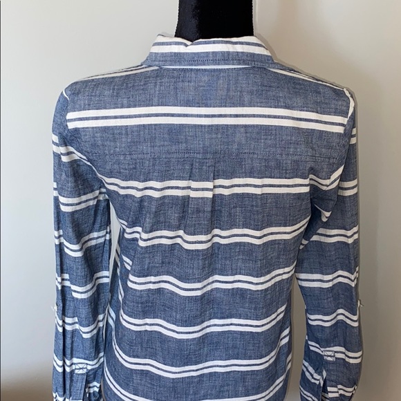 Loft Button Down Shirt Dress Size 0 - Picture 5 of 6